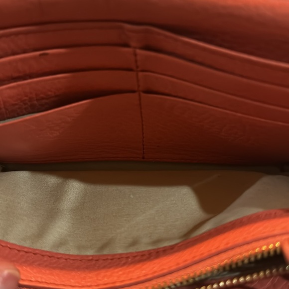 Chloe Peach Wallet With A Snappy Snap Button & Zipper is Zippy - Picture 9 of 16